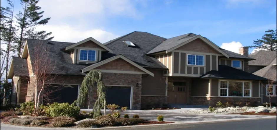 Completed craftsman-style custom home, Greater Victoria